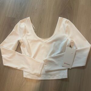 White Lululemon Align Long Sleeve Size 4